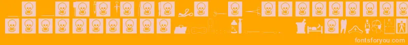 Medicine Font – Pink Fonts on Orange Background