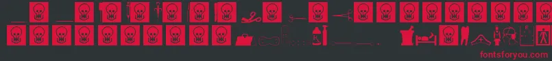 Medicine Font – Red Fonts on Black Background