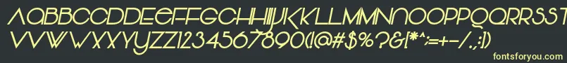 More about Vonique64BoldItalic Font Vonique64BoldItalic Font – Yellow Fonts on Black Background