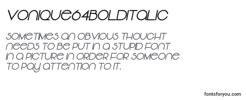Vonique64BoldItalic Font