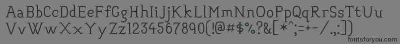Convincing Font – Black Fonts on Gray Background