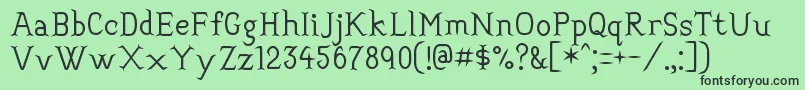 Convincing Font – Black Fonts on Green Background