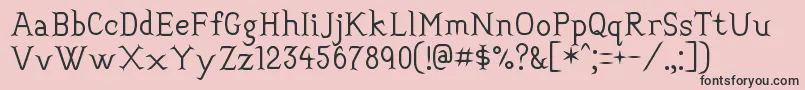Convincing Font – Black Fonts on Pink Background