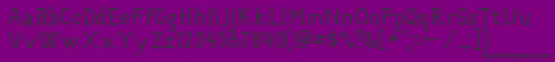 フォントConvincing – 紫の背景に黒い文字