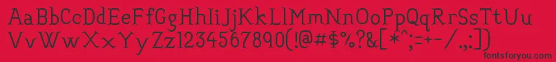 Convincing Font – Black Fonts on Red Background