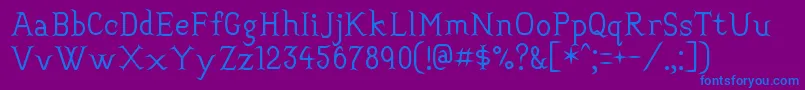 Convincing-fontti – siniset fontit violetilla taustalla