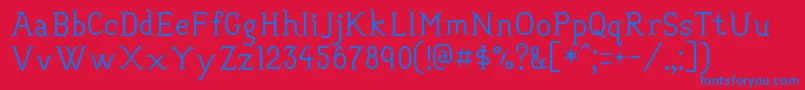 Convincing Font – Blue Fonts on Red Background