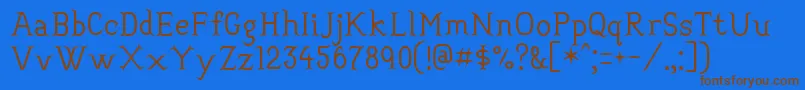 Convincing Font – Brown Fonts on Blue Background