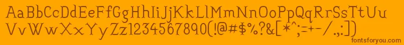 Шрифт Convincing – коричневые шрифты на оранжевом фоне