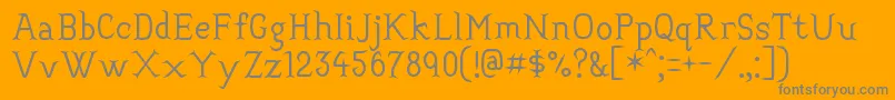 Convincing Font – Gray Fonts on Orange Background