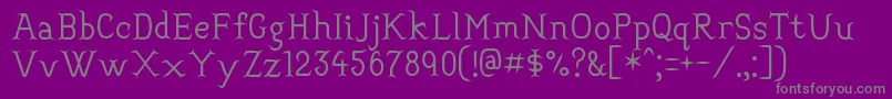Convincing-fontti – harmaat kirjasimet violetilla taustalla