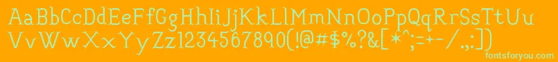 Convincing Font – Green Fonts on Orange Background