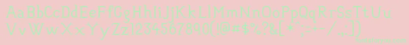 Convincing Font – Green Fonts on Pink Background