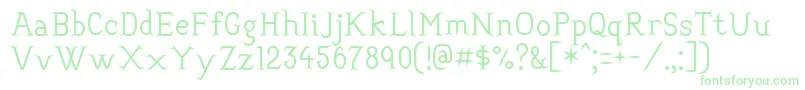 Convincing Font – Green Fonts on White Background