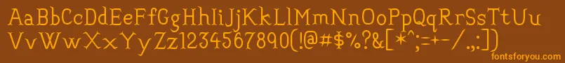 Convincing Font – Orange Fonts on Brown Background