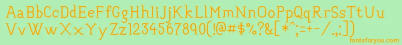 Convincing-fontti – oranssit fontit vihreällä taustalla
