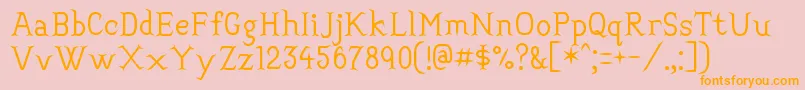Convincing Font – Orange Fonts on Pink Background