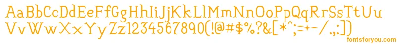 Convincing-Schriftart – Orangefarbene Schriften auf weißem Hintergrund
