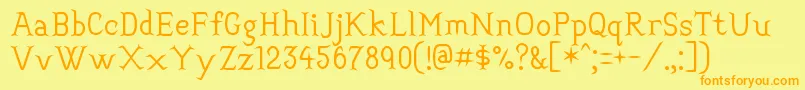 Convincing Font – Orange Fonts on Yellow Background