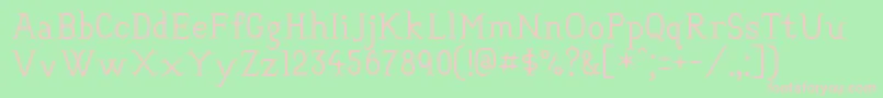 フォントConvincing – 緑の背景にピンクのフォント