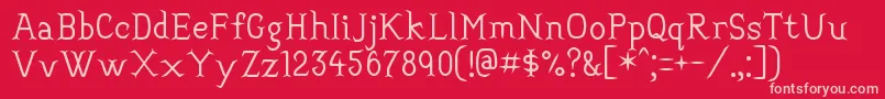 Convincing Font – Pink Fonts on Red Background