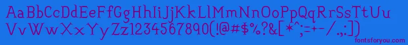 Convincing Font – Purple Fonts on Blue Background