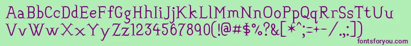 Шрифт Convincing – фиолетовые шрифты на зелёном фоне