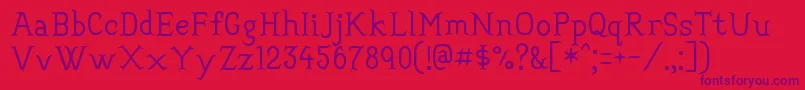 Convincing Font – Purple Fonts on Red Background