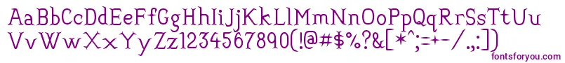 Convincing Font – Purple Fonts on White Background