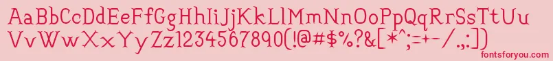 Convincing Font – Red Fonts on Pink Background