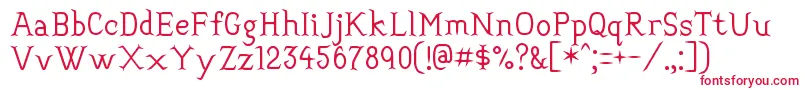 Шрифт Convincing – красные шрифты на белом фоне