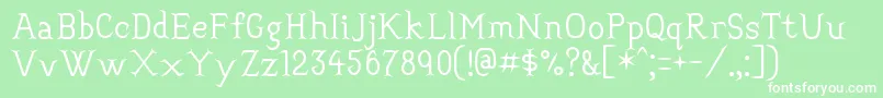 Convincing Font – White Fonts on Green Background