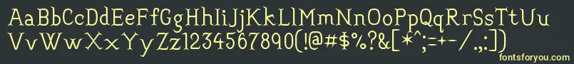 Convincing Font – Yellow Fonts on Black Background