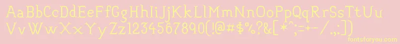 Convincing Font – Yellow Fonts on Pink Background