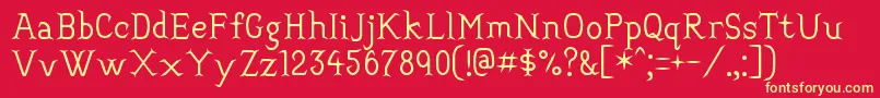 Convincing Font – Yellow Fonts on Red Background