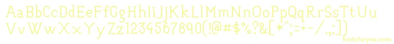 Convincing Font – Yellow Fonts on White Background