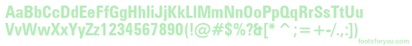 ZurichBoldCondensedBt Font – Green Fonts on White Background