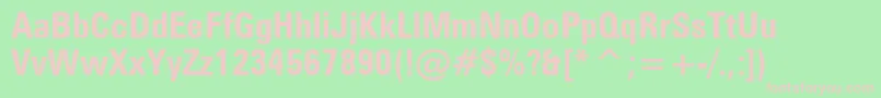 ZurichBoldCondensedBt Font – Pink Fonts on Green Background