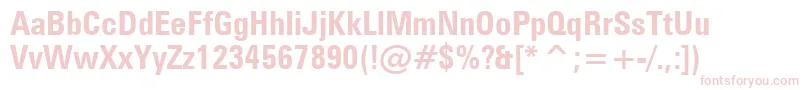 ZurichBoldCondensedBt Font – Pink Fonts on White Background