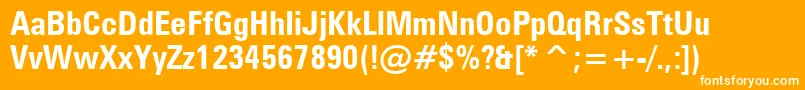 ZurichBoldCondensedBt Font – White Fonts on Orange Background