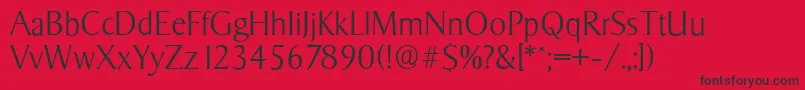 SigvarserialXlightRegular Font – Black Fonts on Red Background