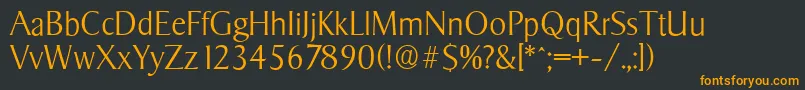 Шрифт SigvarserialXlightRegular – оранжевые шрифты на чёрном фоне
