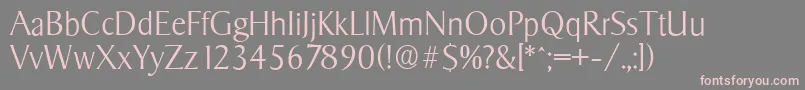 SigvarserialXlightRegular Font – Pink Fonts on Gray Background