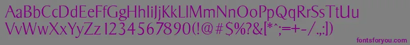 SigvarserialXlightRegular Font – Purple Fonts on Gray Background