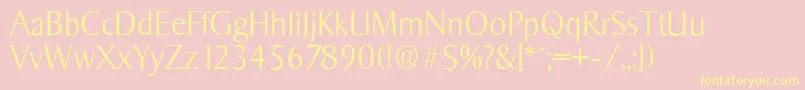 SigvarserialXlightRegular Font – Yellow Fonts on Pink Background