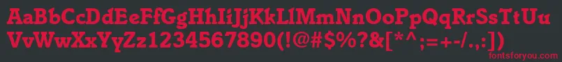 ItaliastdBold Font – Red Fonts on Black Background