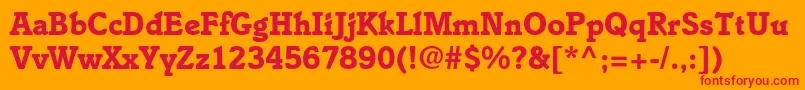 Шрифт ItaliastdBold – красные шрифты на оранжевом фоне