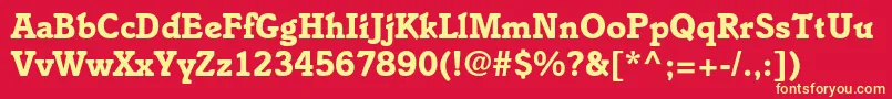 ItaliastdBold Font – Yellow Fonts on Red Background