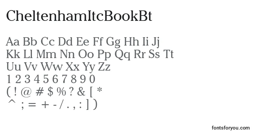 Czcionka CheltenhamItcBookBt – alfabet, cyfry, specjalne znaki
