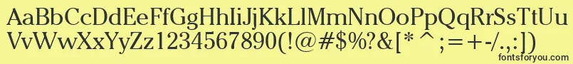 CheltenhamItcBookBt Font – Black Fonts on Yellow Background